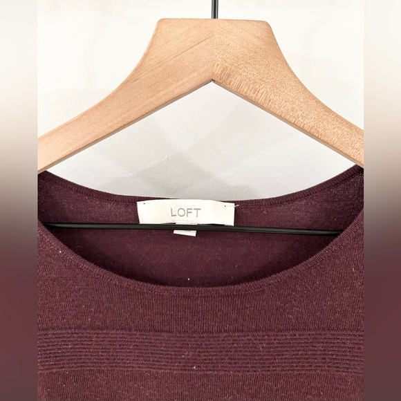 Loft Peplum Sweater Purple Size Medium - Picture 4 of 5